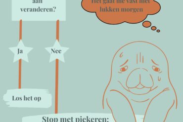 Gratis poster stop het piekeren – tips voor kinderen met piekergedachten